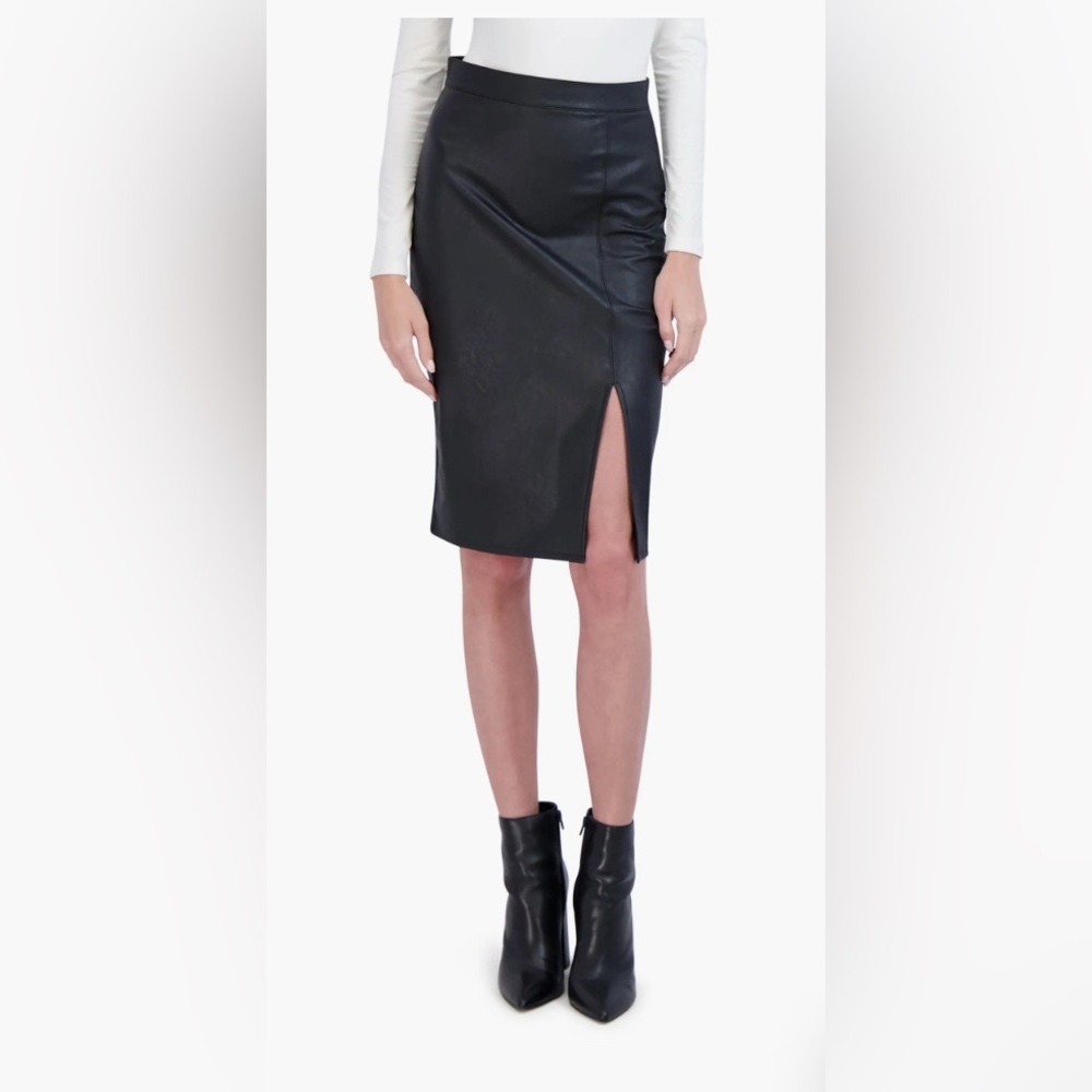 Faux Leather Midi Pencil Skirt 🖤